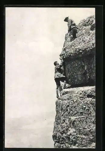 AK Kalkkögel, Band am Südturm, Bergsteiger