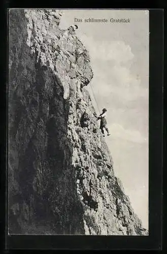 AK Pfriemeswand, Das schlimmste Gratstück, Bergsteiger