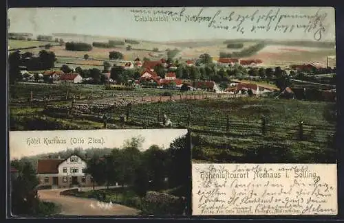 AK Neuhaus /Solling, Hotel Kurhaus Otto Ziem, Totalansicht mit Umgebung