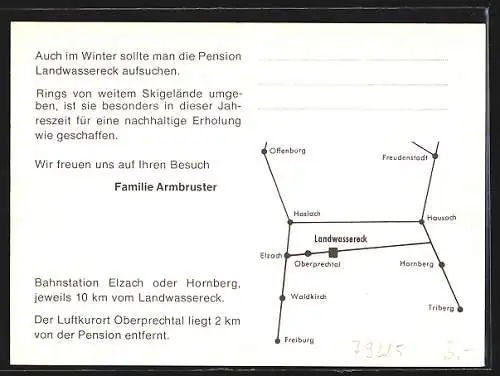 AK Oberprechtal /Schw., Blick auf die Hotel-Pension Landwassereck