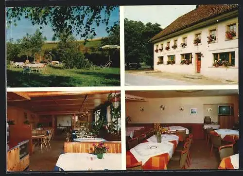 AK Rickenbach / Säckingen, Landgasthof Zum Engel in vier Ansichten