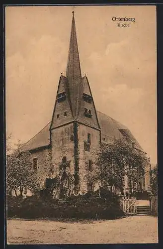 AK Ortenberg / Oberhessen, Partie an der Kirche