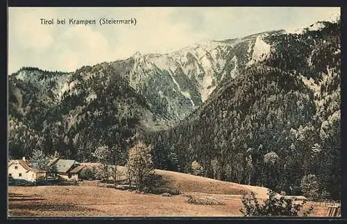 AK Tirol bei Krampen, Panoramablick auf den Bergkamm