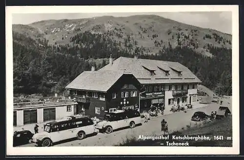 AK Katschenberghöhe, Alpengasthof auf der Passhöhe, Busse der Österreichischen Post