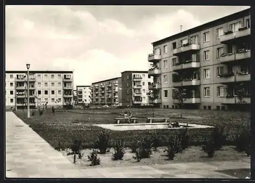 AK Henningsdorf bei Berlin, Neubauviertel Hans-Beimler- und Karl-Marx-Strasse