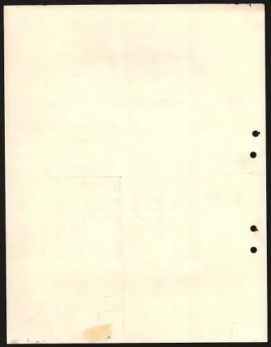 Rechnung Duisburg-Ruhrort 1928, Friedrich Löckenhoff, Grossschlachterei und Wurstfabrik, Gesamt-Betriebsansicht