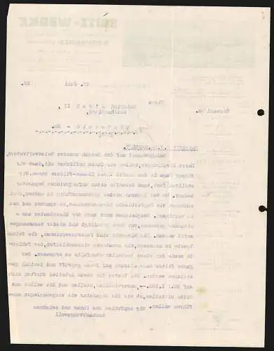 Rechnung Kreuznach 1926, Die Seitz-Werke, Maschinenfabrik und Filter- & Asbest-Werke, Gesamtansicht der Betriebsanlage