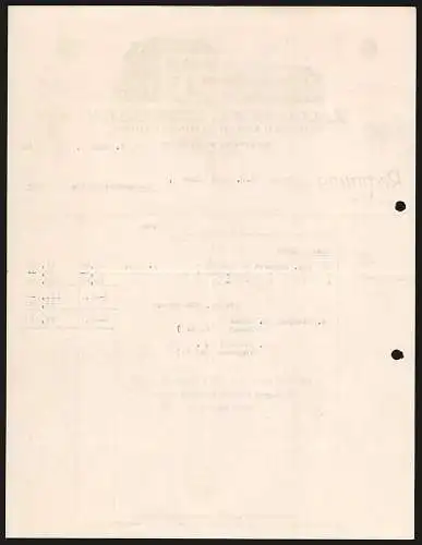 Rechnung Schmalkalden 1928, Ludwig Braun, Magnetfabrik, Betriebsgebäude mit Lagerhof