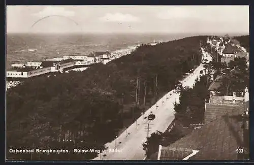 AK Ostseebad Brunshaupten, Bülow-Weg und Bäder