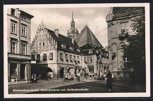AK Brandenburg /Havel, Kurfürstenhaus und Katharinenkirche