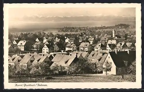 AK Fischbach /Bodensee, Ortsansicht mit See