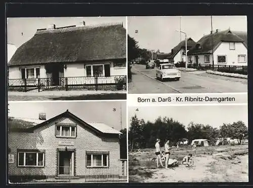 AK Born a. Darss, Speisegaststätte Tourist, Siedlung, FDGB-Gaststätte Zur Linde