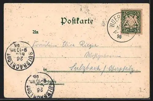 Lithographie Würzburg, Gaudeamus igitur-studentische Szene, Totale