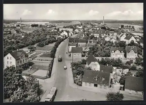 AK Naunhof /Kr. Grimma, Teilansicht mit Strassenpartie