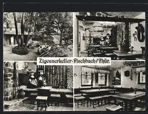 AK Fischbach / Thüringer Wald, Gasthaus Zigeunerkeller, Innenansichten