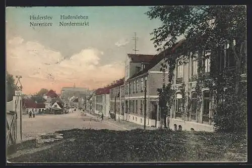 AK Hadersleben, Blick auf den Nordermarkt