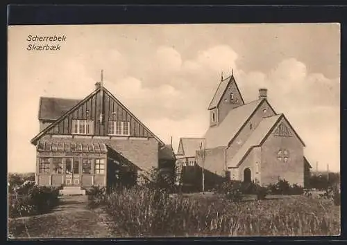 AK Scherrebek, Blick auf Kirche