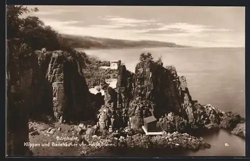 AK Bornholm, Klippen und Badehäuser von Helligdomen