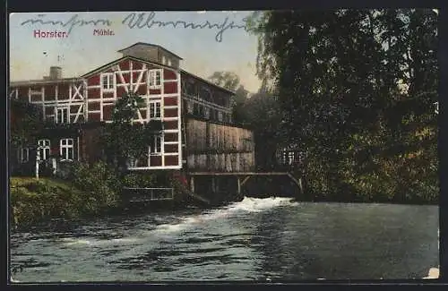 AK Seevetal, Horster Mühle, vom Wasser gesehen