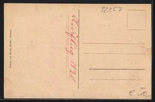 AK Doberg bei Bünde, Ortspartie mit Privatgrundstücken