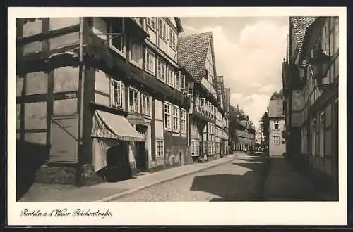 AK Rinteln a. d. Weser, Blick in die Bäckerstrasse