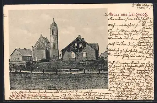 AK Langeoog, Teilansicht mit der Kirche