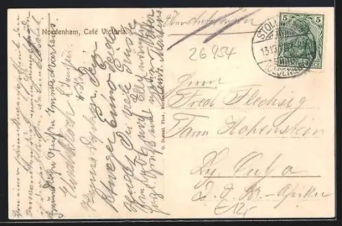 AK Nordenham, Das Café Victoria, Innenansicht