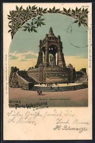 AK Porta Westfalica, Kaiser Wilhelm-Denkmal