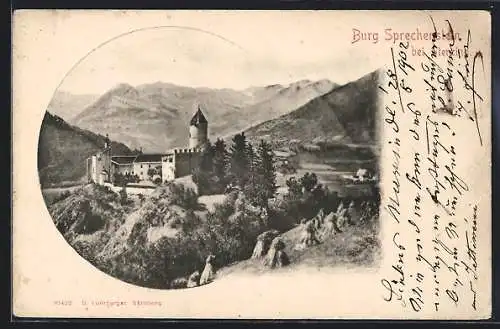 AK Sterzing, Burg Sprechenstein mit Tannen