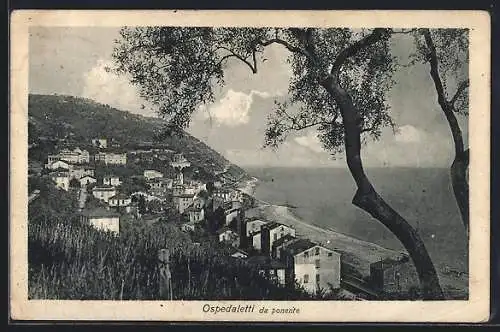 AK Ospedaletti, Ortsansicht aus dem Westen