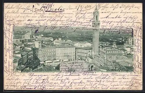 AK Siena, Panorama mit Turm