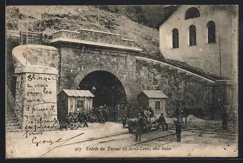 AK Modane, Entrée du Tunnel du Mont-Cenis