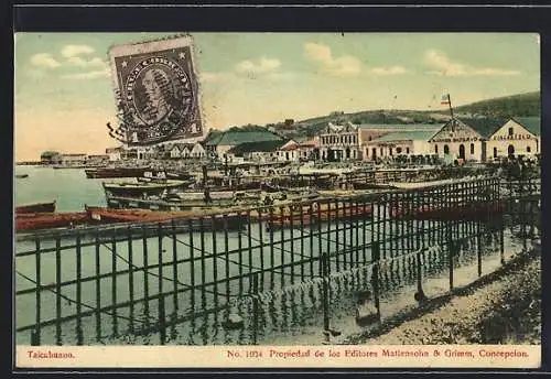 AK Talcahuano, Blick auf den Hafen