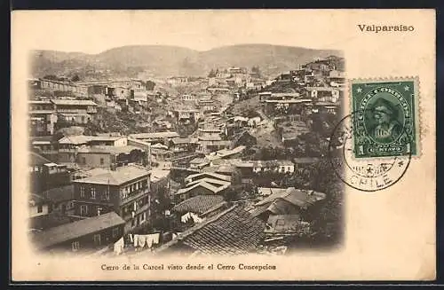 AK Valparaiso, Cerro de la Carcel visto desde el Cerro Concepcion