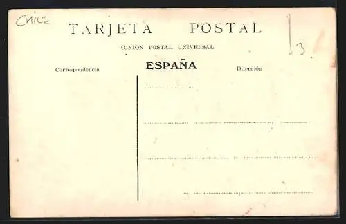 AK Valparaiso, Stadtansicht bei Nacht