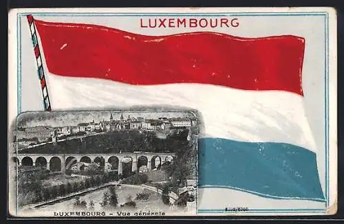 AK Luxembourg, Vue generale, Flagge