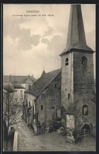 AK Diekirch, L`ancienne Eglise detant du 9me siècle