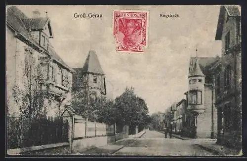 AK Gross-Gerau, Sicht in die Ringstrasse