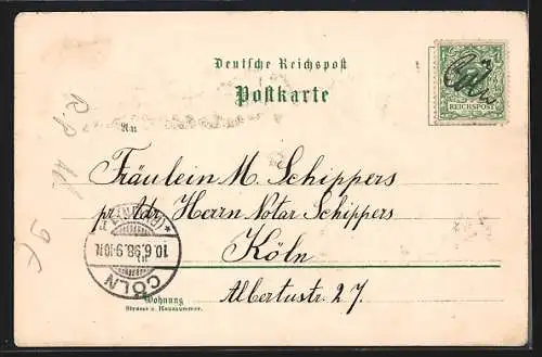 Lithographie Bingen / Rhein, Dampfer, Ortsansicht, Rochus-Kapelle