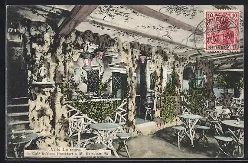 AK Frankfurt /Main, Villa La mara im Cafe Ruhland, Kaiserstrasse 56
