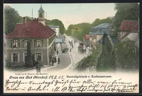 AK Bad Nenndorf, Marstallgebäude und Kurhausstrasse