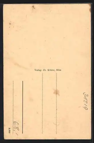 AK Bilm, Kriegsgefallenendenkmal mit Kranz