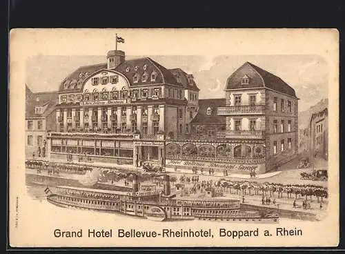 AK Boppard, das Grand Hotel Bellevue-Rheinhotel