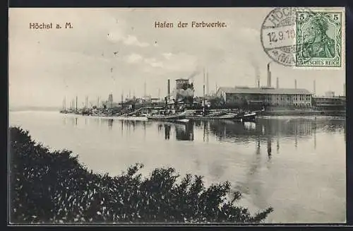 AK Frankfurt-Höchst, Hafen der Farbwerke