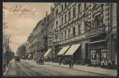 AK Köln, Buchhandlung, Ansichtskarten-Verkauf, Auto, Strassenpartie Hohenstaufenring