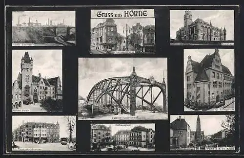 AK Hörde, Eisenwerk, Verbindungsbrücke, Rathausplatz