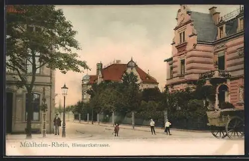 AK Mülheim /Rhein, Bismarckstrasse mit Kindern