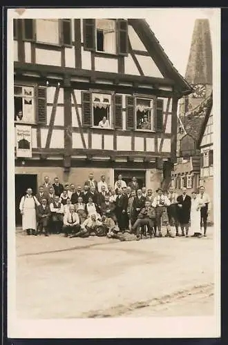 Foto-AK Geradstetten, Gasthaus am Marktplatz