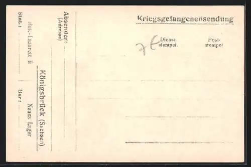 Foto-AK Königsbrück, Kriegsgefangenenlager, französische Kriegsgefangene, Begräbnis