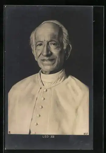 AK Lächelnder Papst Leo XIII., Portrait, Gest. 1903